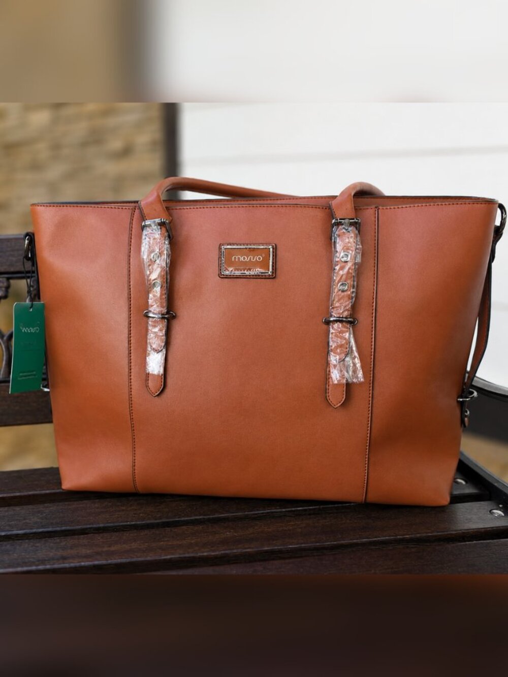 MOSISO Brown Large Laptop Work Tote Shoulder Bag NWT